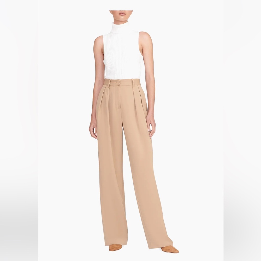 Staud Luisa Pleated-Front Pants